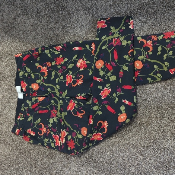 High End Fully Lined Floral Dress Pants - Picture 1 of 3